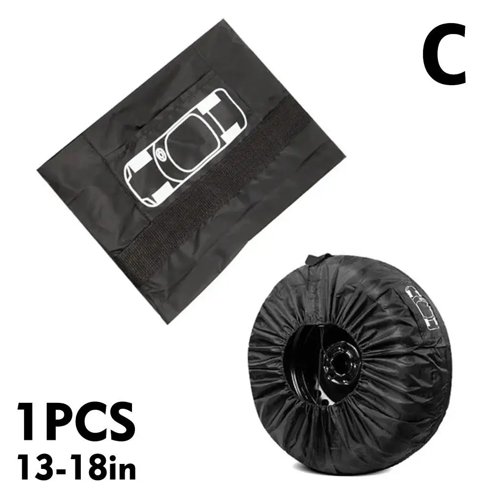 1PCS Car Spare Tire Cover Case Polyester Auto Wheel Tire Storage Bags