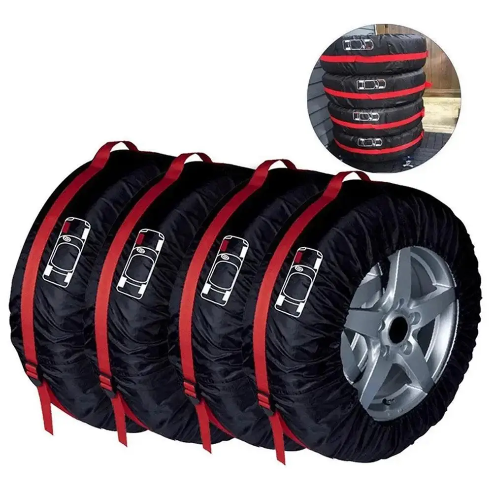1PCS Car Spare Tire Cover Case Polyester Auto Wheel Tire Storage Bags