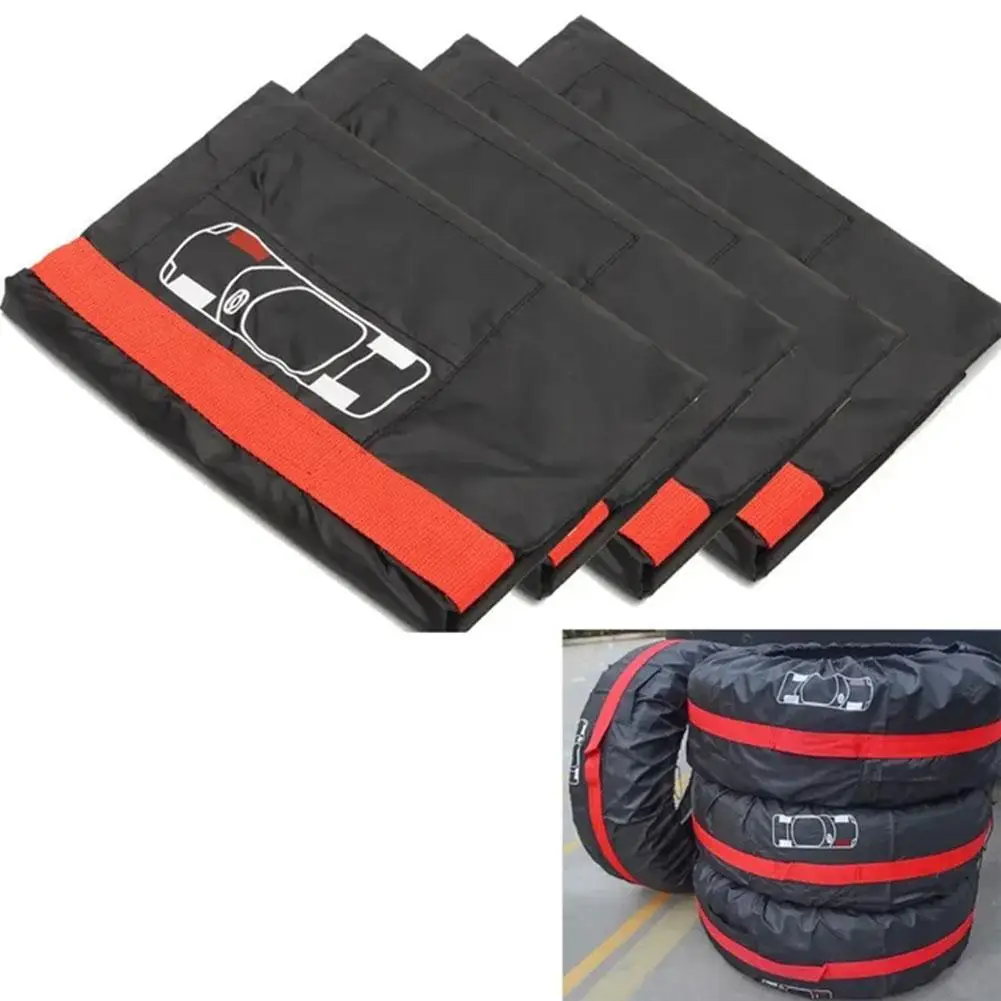 1PCS Car Spare Tire Cover Case Polyester Auto Wheel Tire Storage Bags