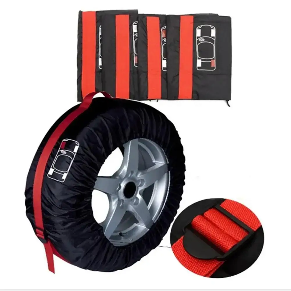 1PCS Car Spare Tire Cover Case Polyester Auto Wheel Tire Storage Bags