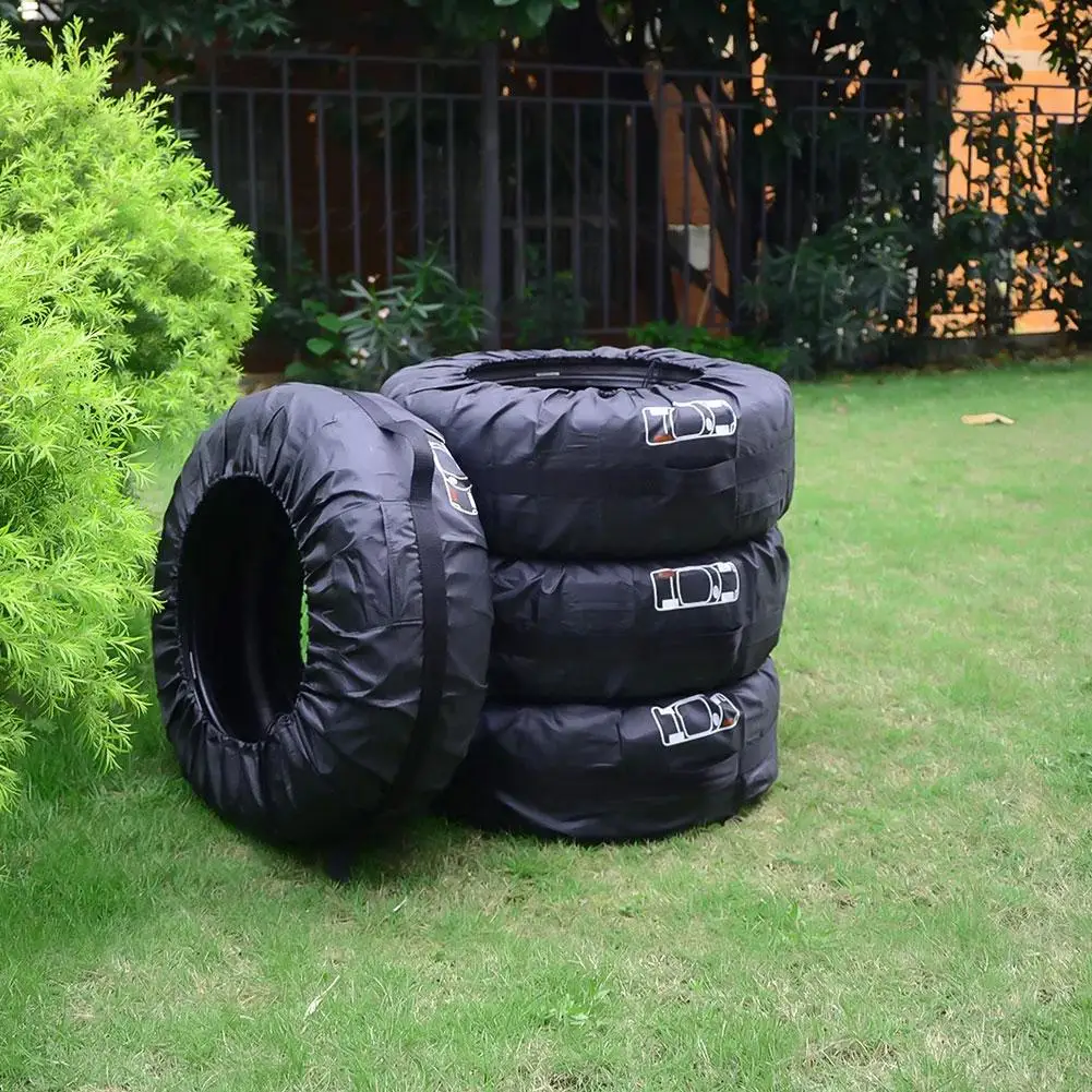 1PCS Car Spare Tire Cover Case Polyester Auto Wheel Tire Storage Bags