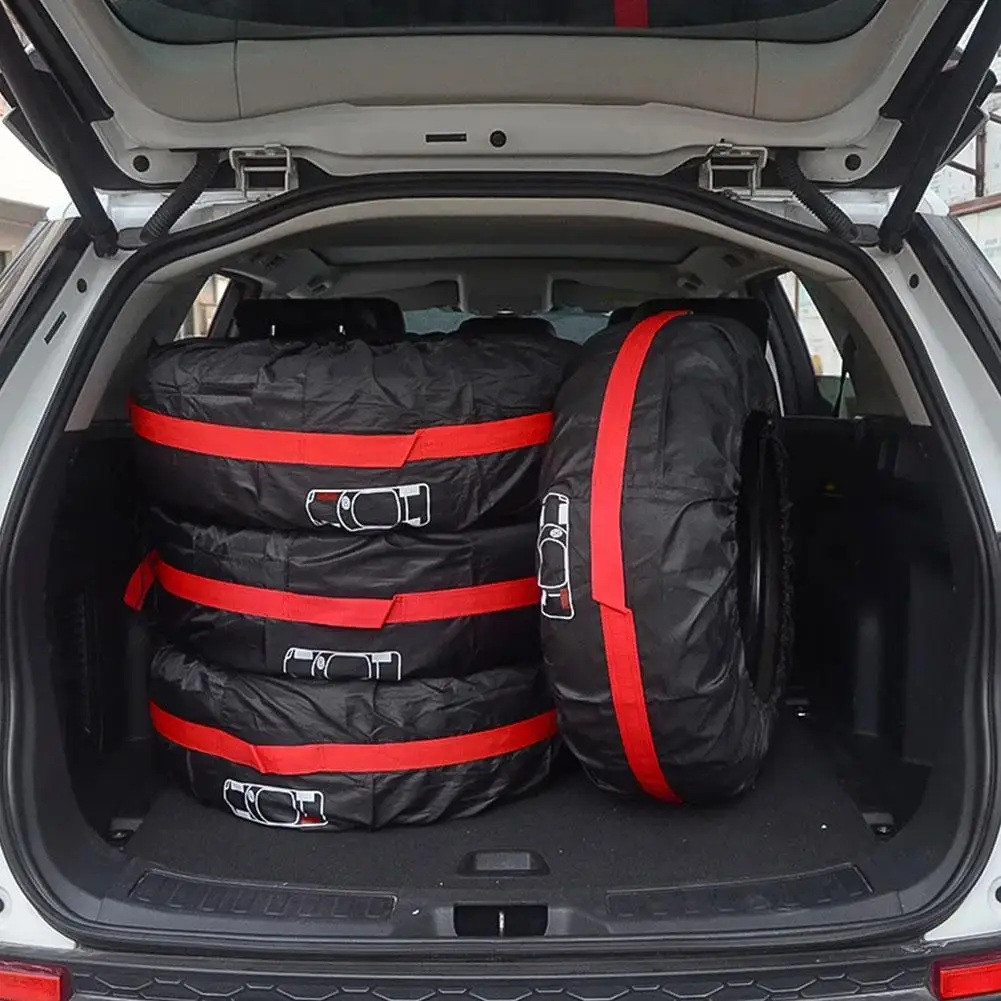 1PCS Car Spare Tire Cover Case Polyester Auto Wheel Tire Storage Bags