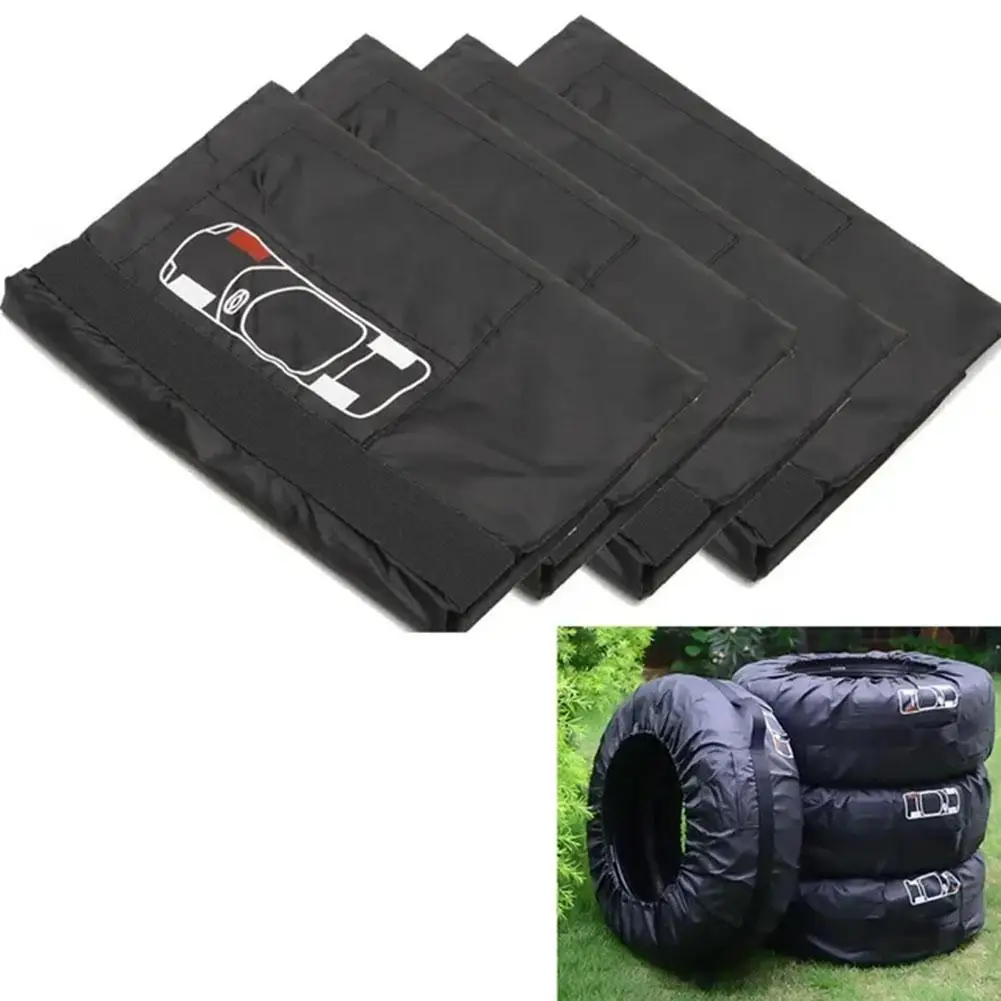1PCS Car Spare Tire Cover Case Polyester Auto Wheel Tire Storage Bags