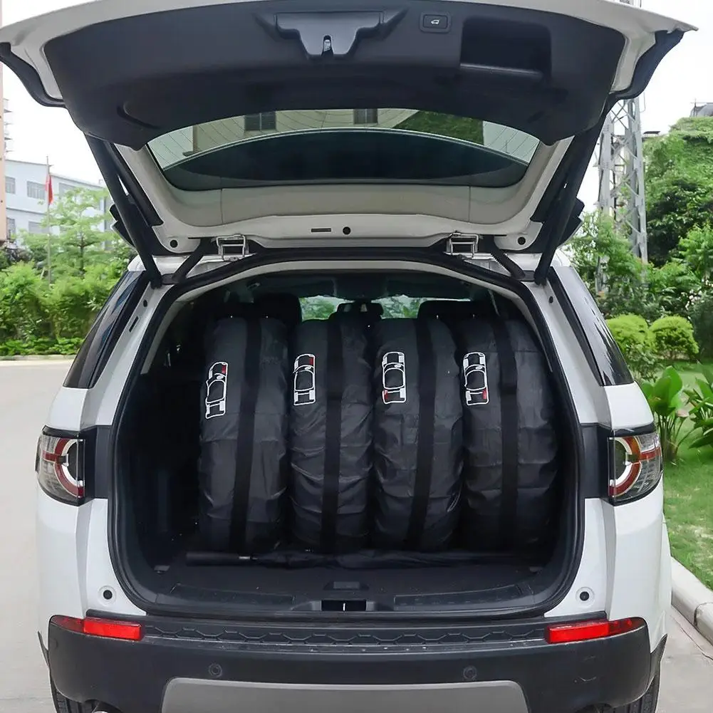 1PCS Car Spare Tire Cover Case Polyester Auto Wheel Tire Storage Bags