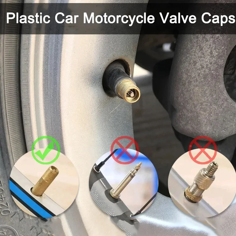 Tire Valve Dust Caps Stem Covers Plastic Car Wheel Tire Valve