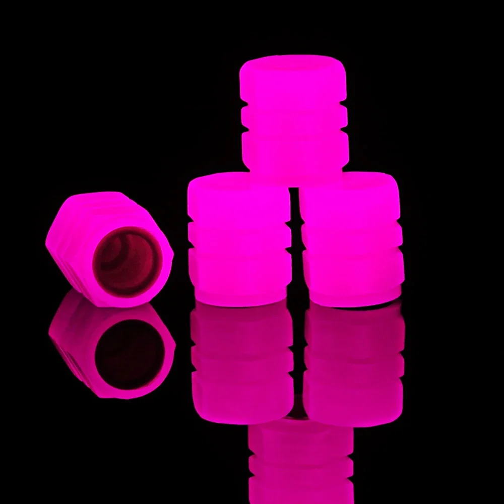 1-20PCS Luminous Car Tire Valve Cap Fluorescent Night Glowing Decor
