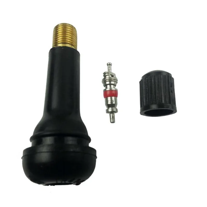Black TR414 Tubeless Car Wheel Tire Valve Stems with Caps