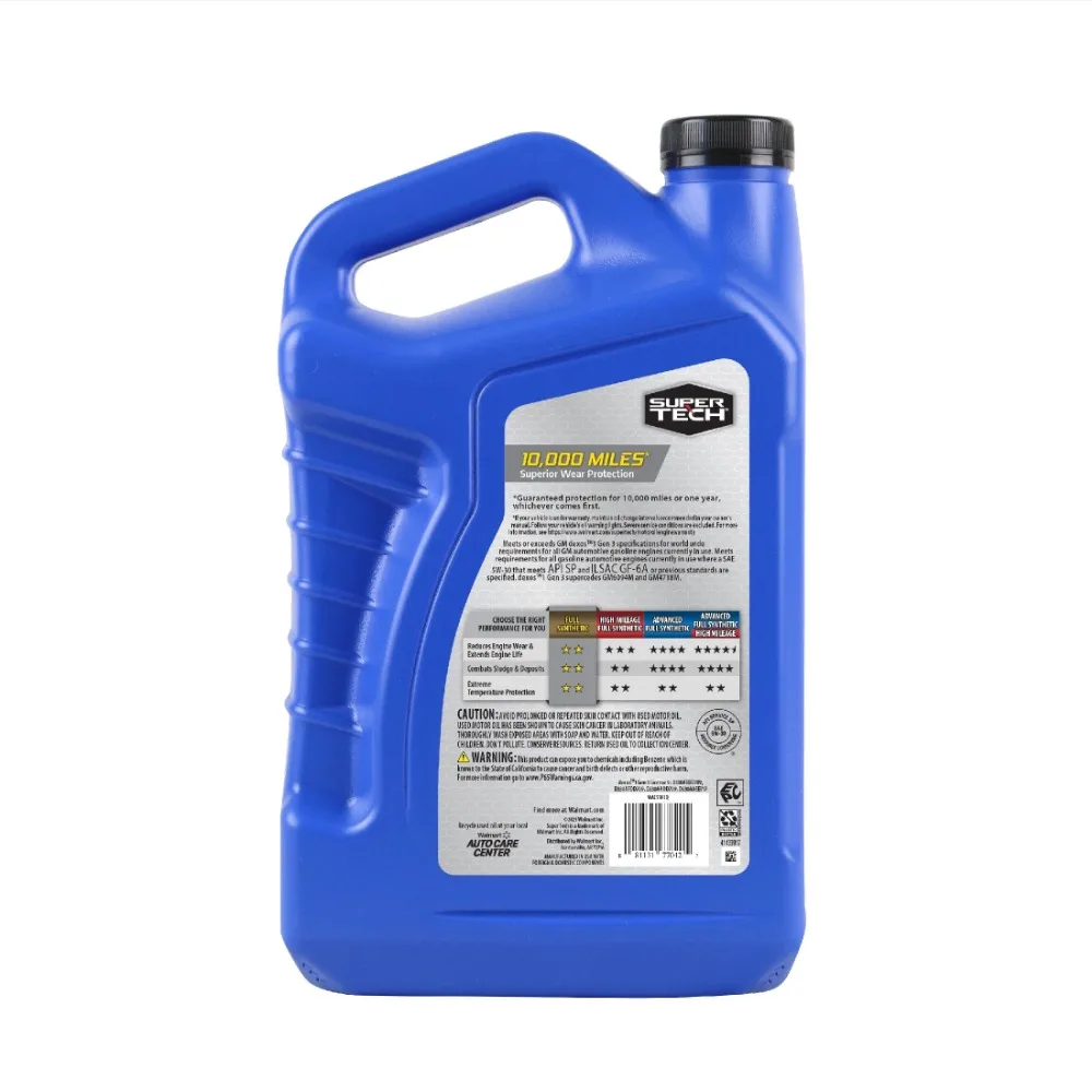 Full Synthetic SAE 5W-30 Motor Oil 5 Quarts High-performance formulation