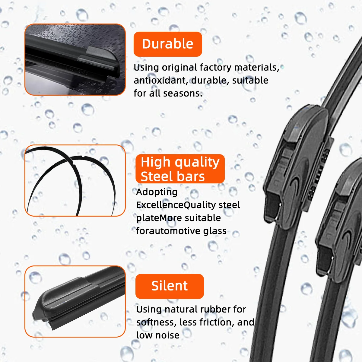 Universal Generic Front Wiper Blade Rubber