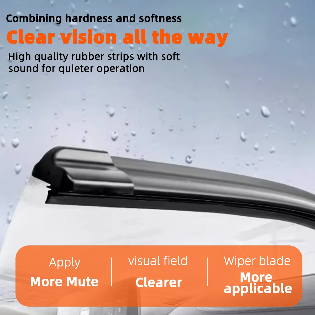Universal Generic Front Wiper Blade Rubber