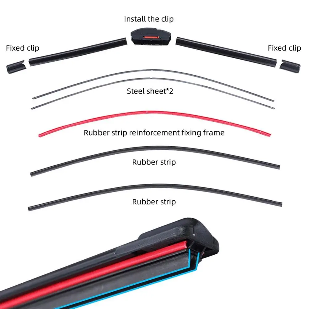 Universal Car Wiper Mute Car Front Windshield Wiper Universal Car Wiper Mute Car Front Windshield Wiper
