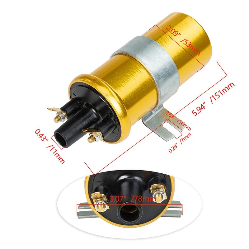 New Car High Performance Standard 12V Sports Ignition Coil Points