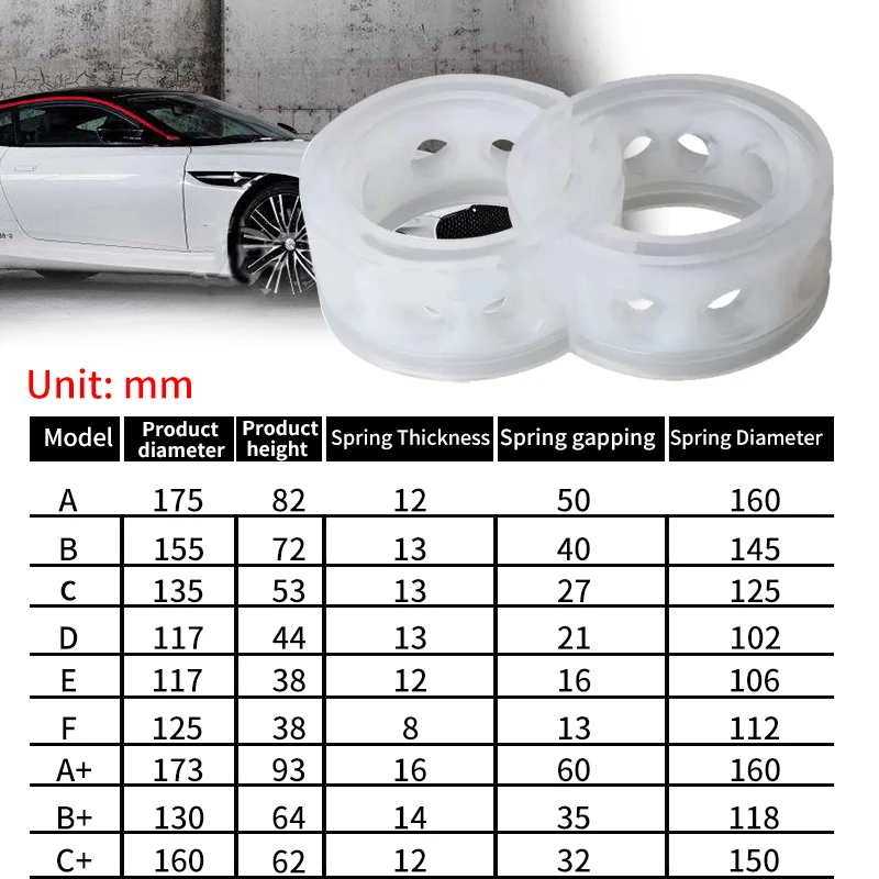 2Pcs Car Buffer Shock Absorber