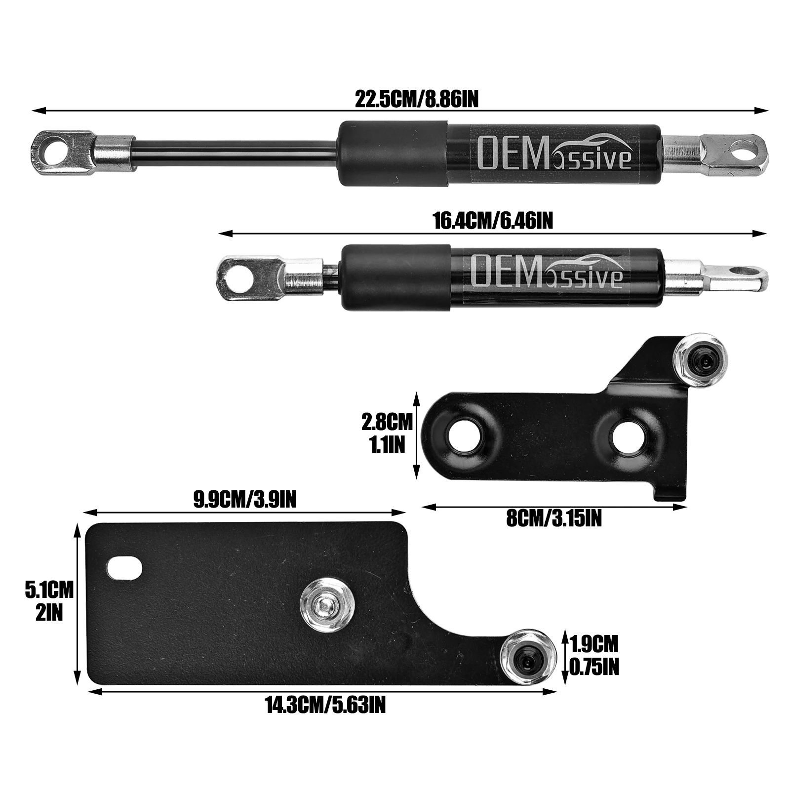 Left Right Tailgate Struts Slow Down Shocks Rear Door Holders Supports Arm Rod