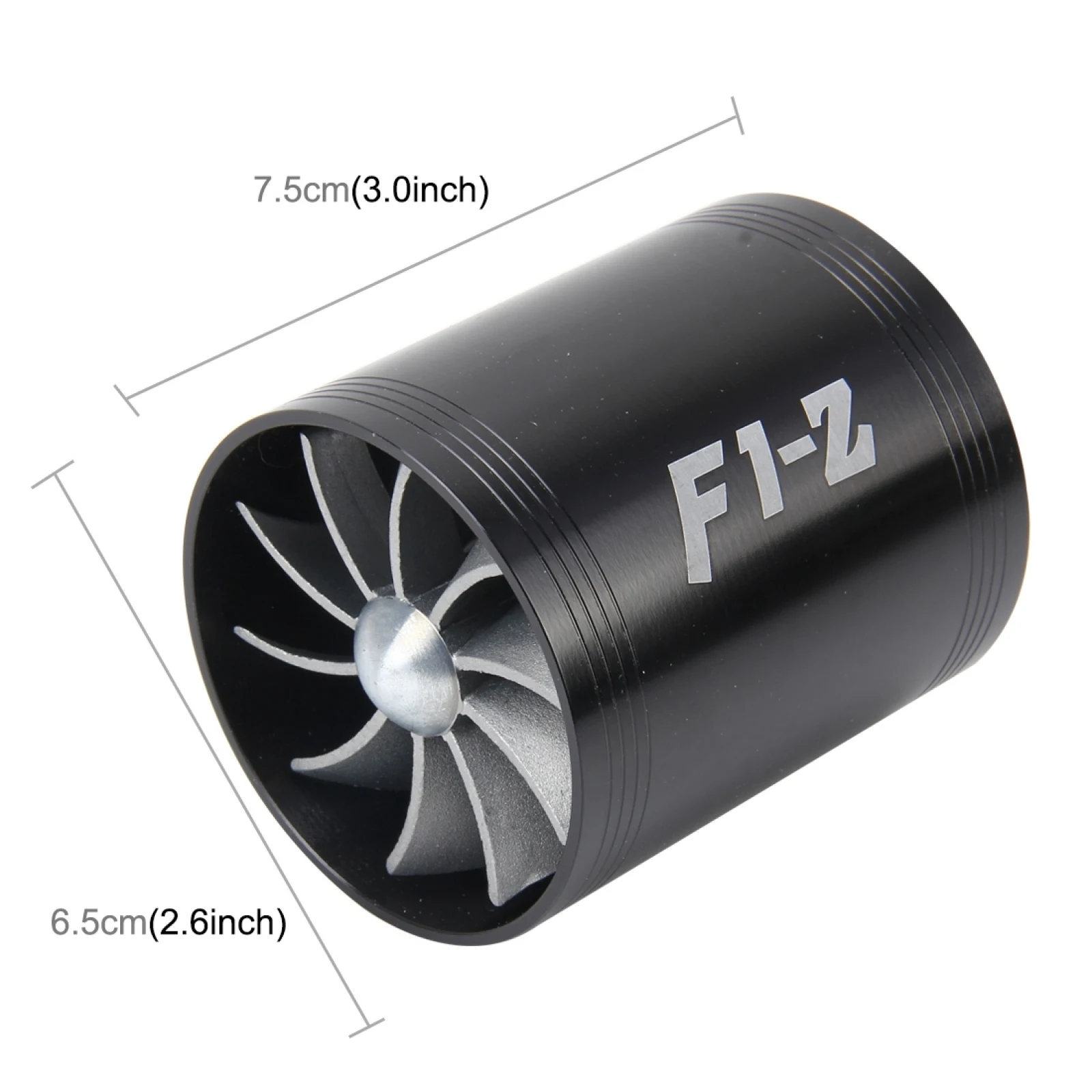 Universal Supercharger Dual Double Turbine Air Intake Fuel Saver