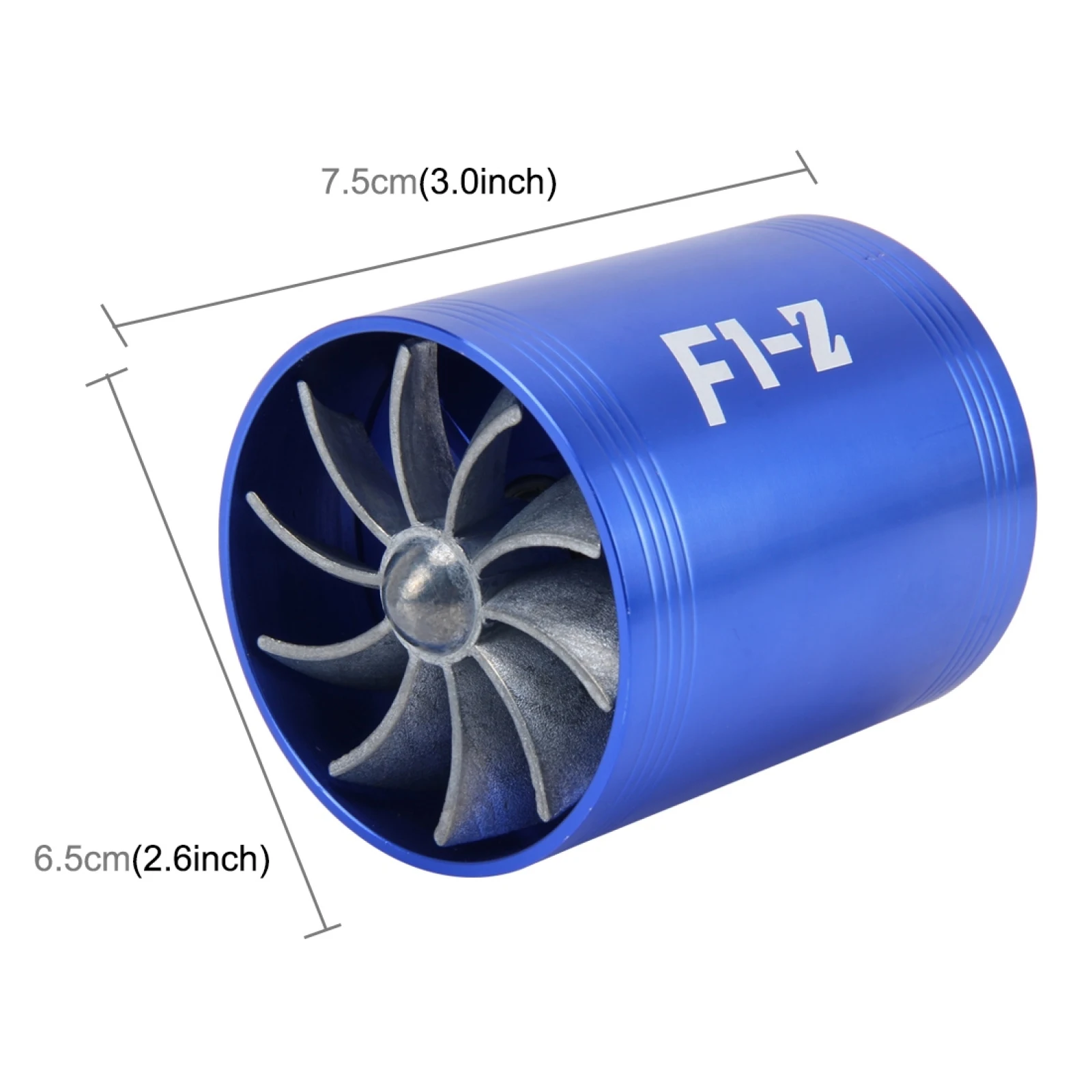 Universal Supercharger Dual Double Turbine Air Intake Fuel Saver