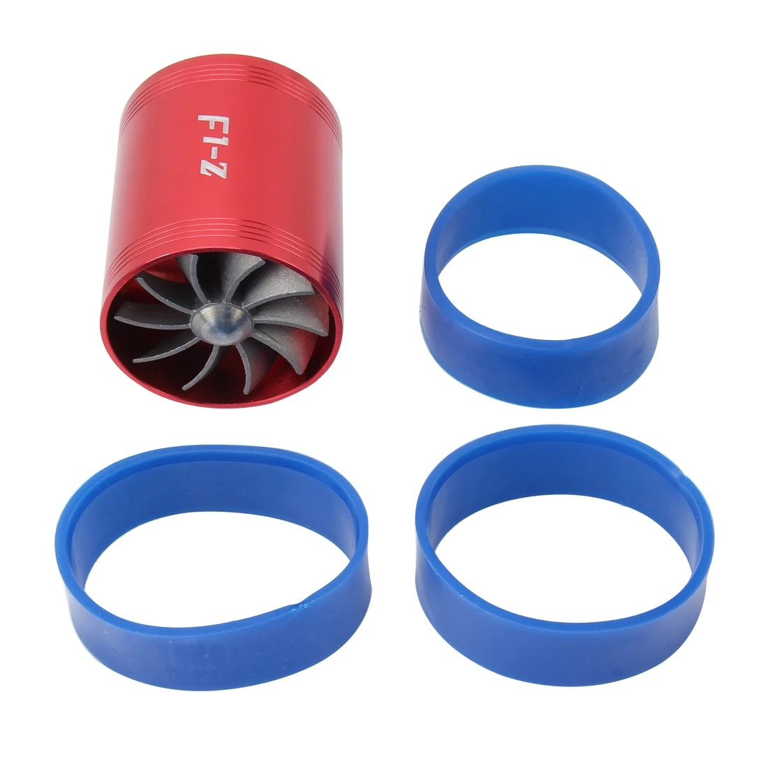 Universal Supercharger Dual Double Turbine Air Intake Fuel Saver