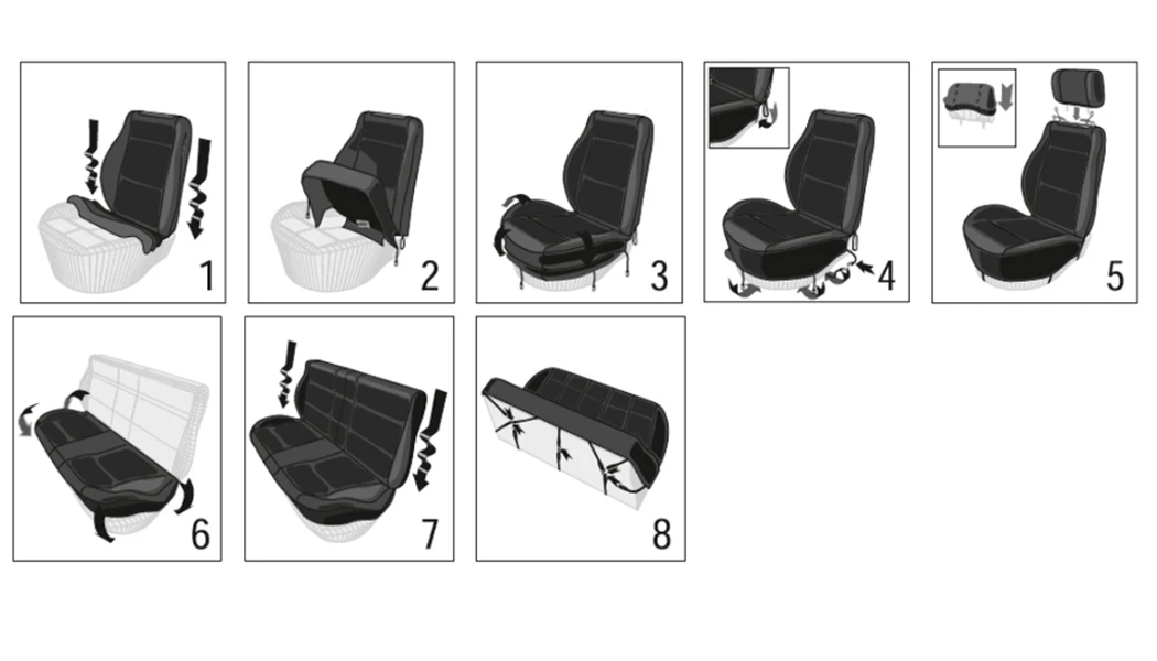 AUTO PLUS Universal Fabric Car Seat Covers Fit For Most Cars AUTO PLUS Universal Fabric Car Seat Covers Fit For Most Cars