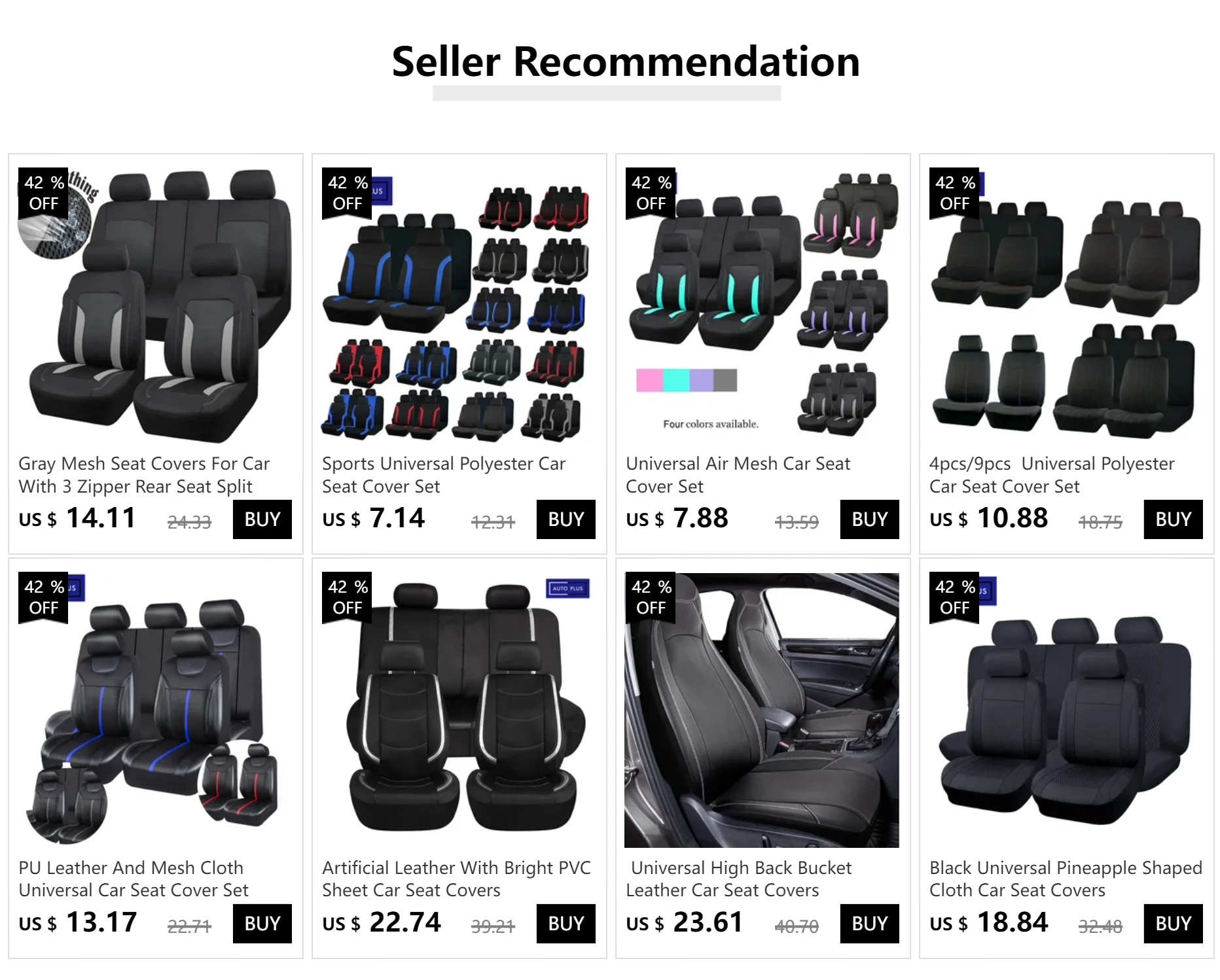 Universal Car Seat Cover