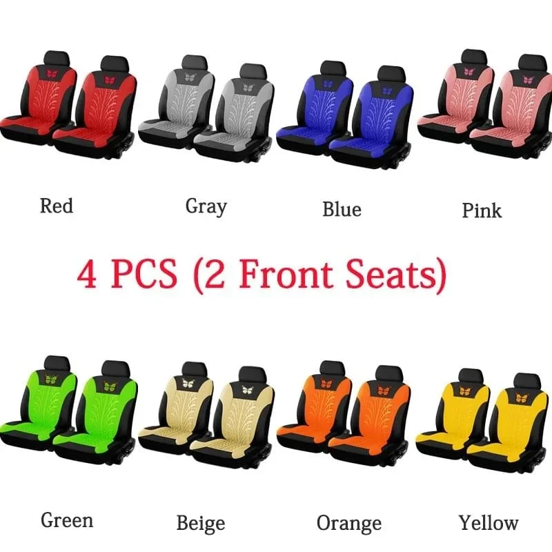 Butterfly Pattern Embroidery Auto Seat Cover Set Butterfly Pattern Embroidery Auto Seat Cover Set