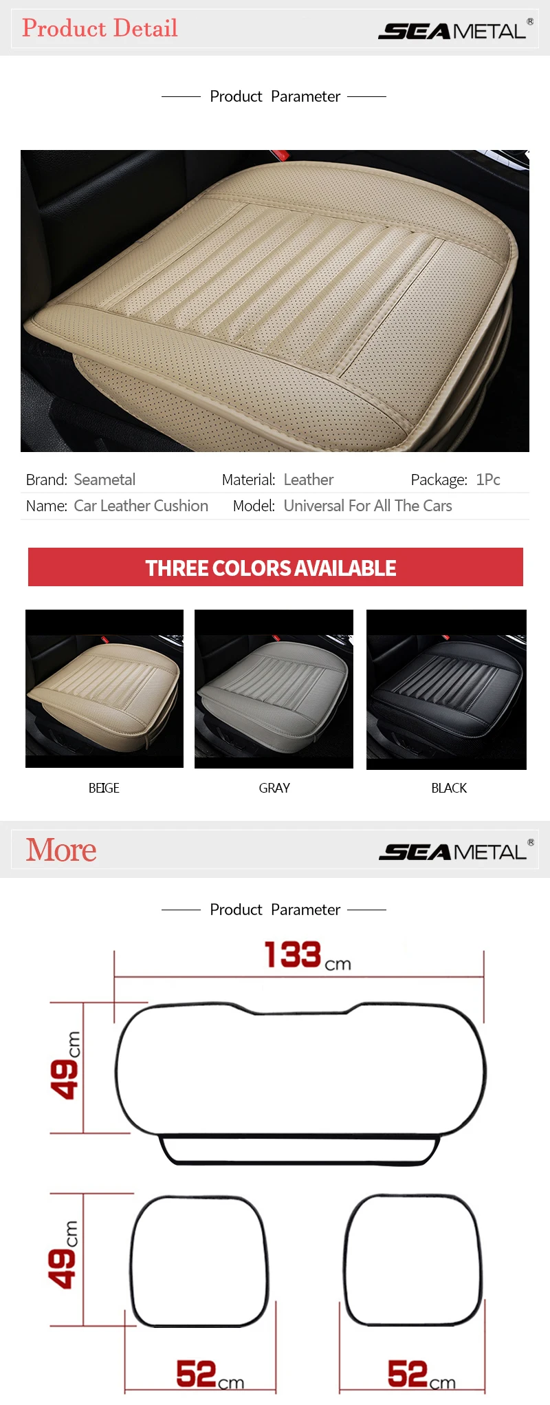 Universal Leather Car Seat Covers interior Automobiles Seats
