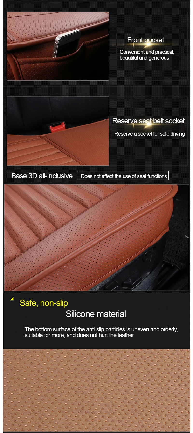 Universal Leather Car Seat Covers interior Automobiles Seats