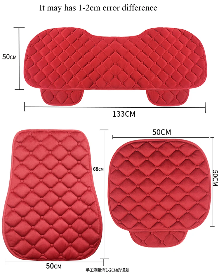 Car Seat Cover Front/Rear Flax/Linen Seat Cushion Protector Pad