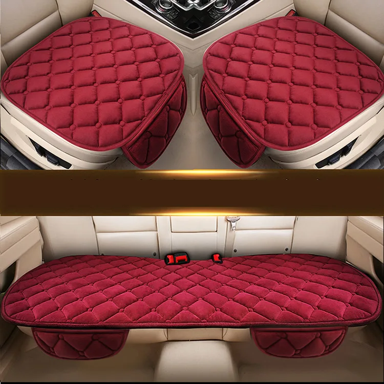 Car Seat Cover Front/Rear Flax/Linen Seat Cushion Protector Pad