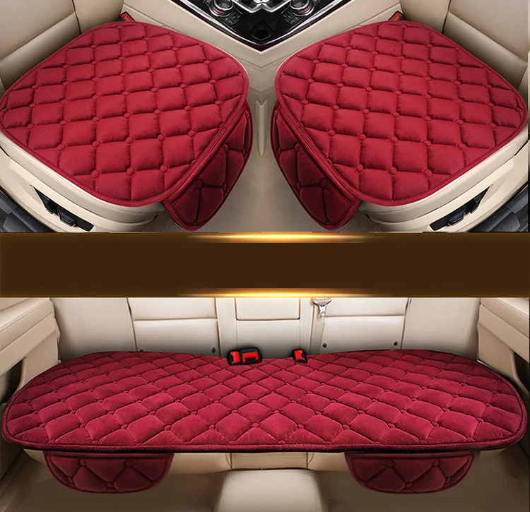 Car Seat Cover Front/Rear Flax/Linen Seat Cushion Protector Pad