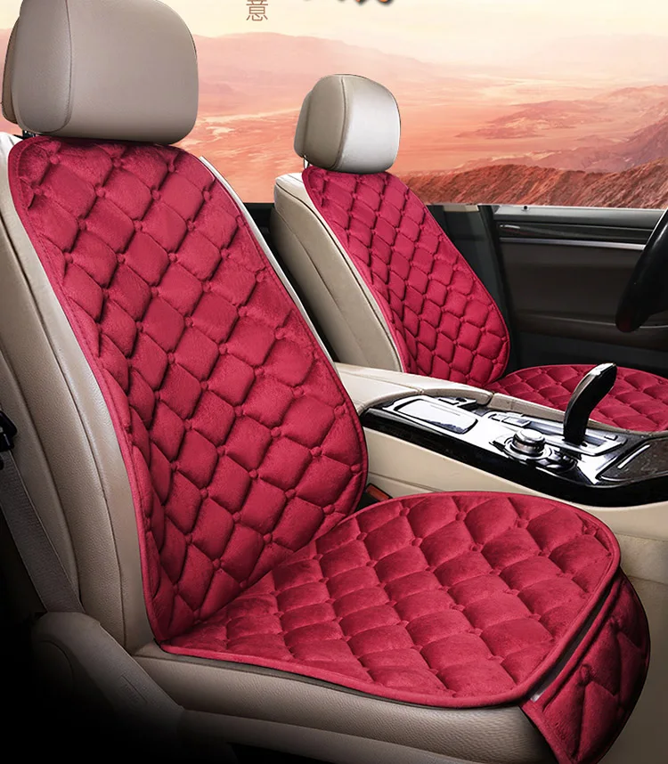 Car Seat Cover Front/Rear Flax/Linen Seat Cushion Protector Pad