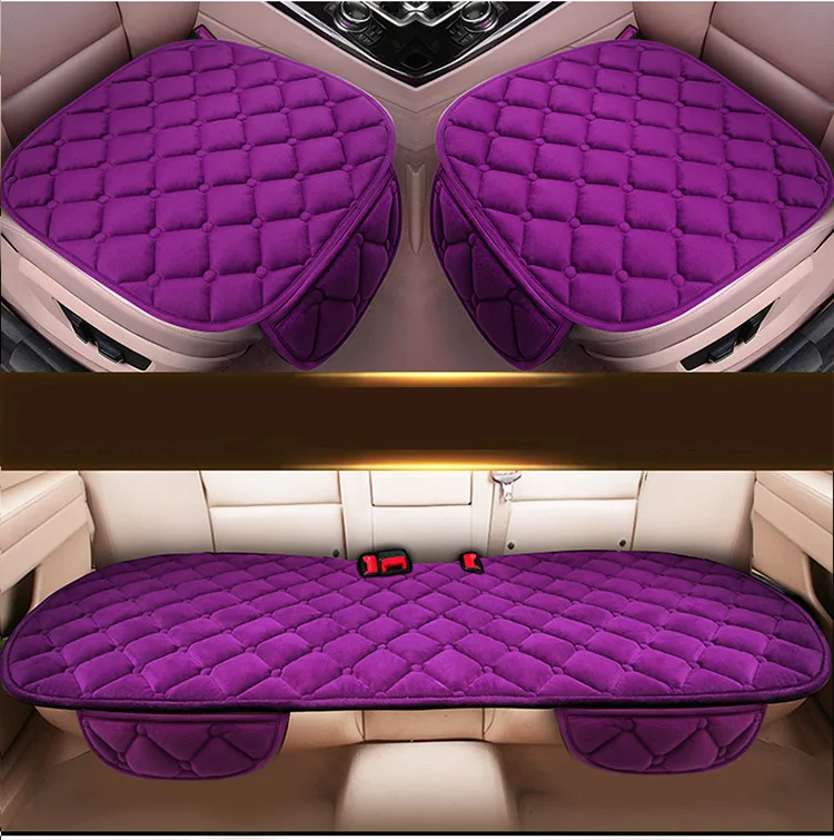 Car Seat Cover Front/Rear Flax/Linen Seat Cushion Protector Pad