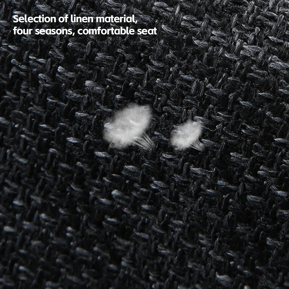 Car Flax Seat Pad Cover Comfortable Non-slip Breathable