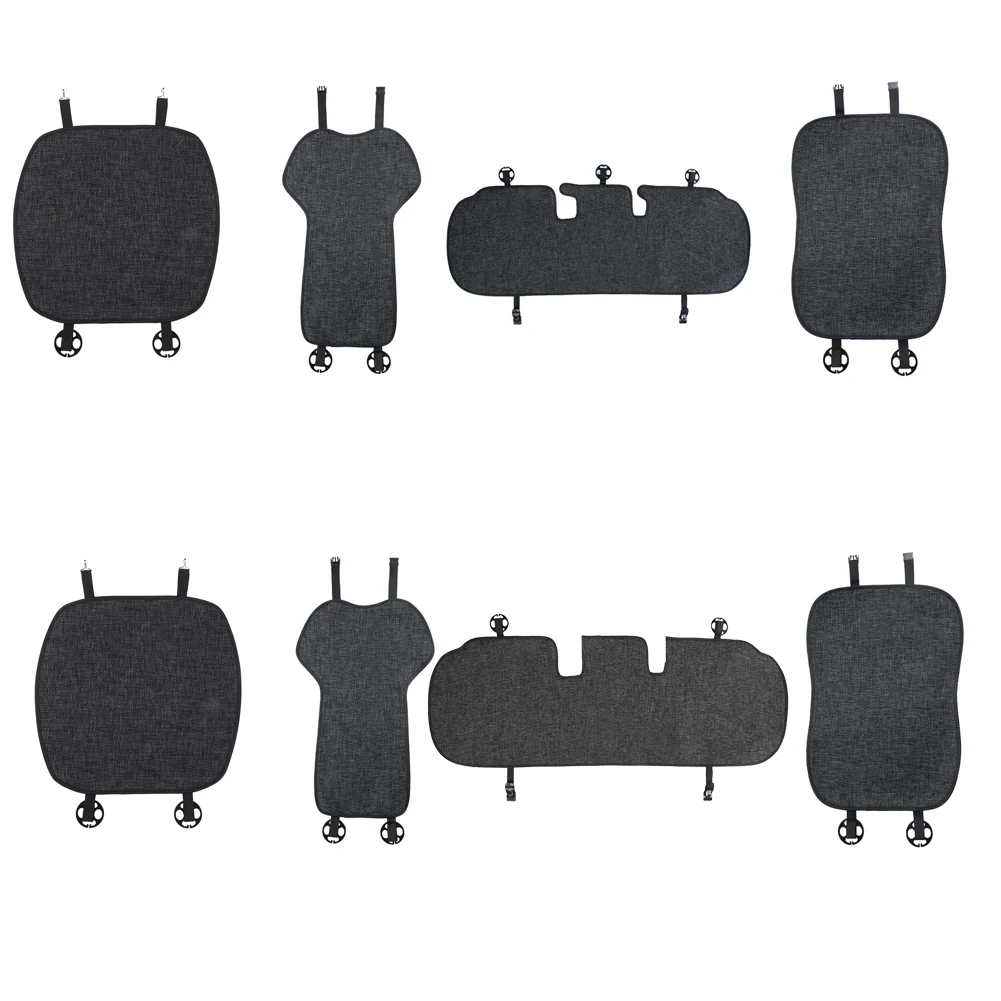 Car Flax Seat Pad Cover Comfortable Non-slip Breathable