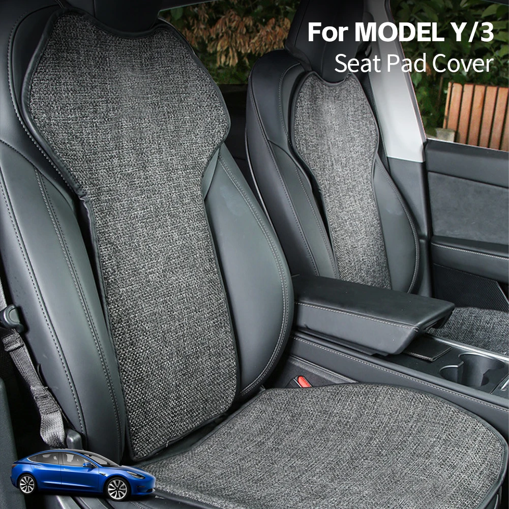 Car Flax Seat Pad Cover Comfortable Non-slip Breathable