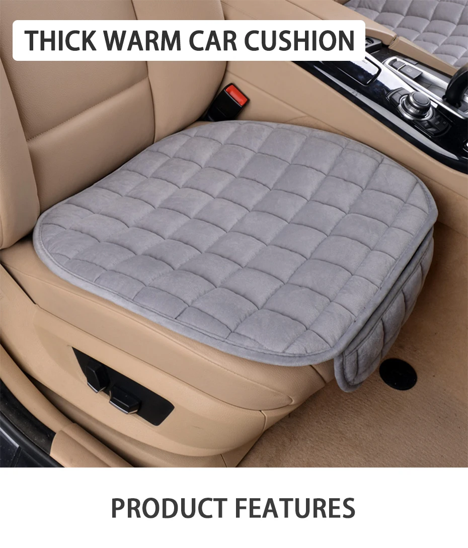 SEAMETAL Plush Car Seat Cover Anti Scratch
