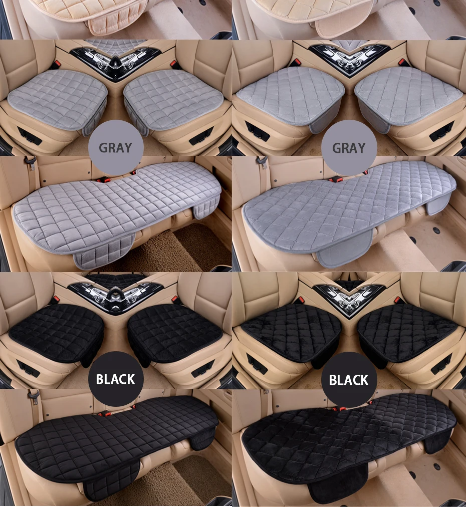 SEAMETAL Plush Car Seat Cover Anti Scratch