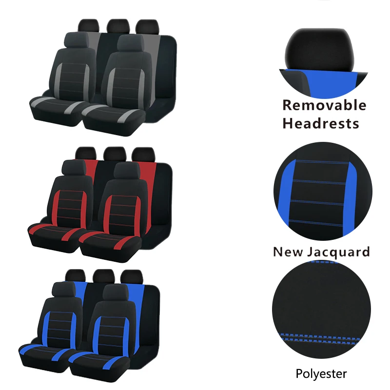 AUTO PLUS Sports Universal Polyester Car Seat Cover Set AUTO PLUS Sports Universal Polyester Car Seat Cover Set