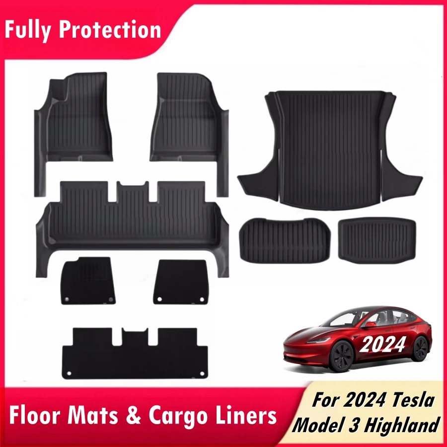 For 2024 Tesla Model 3 Highland Floor Mats For 2024 Tesla Model 3 Highland Floor Mats