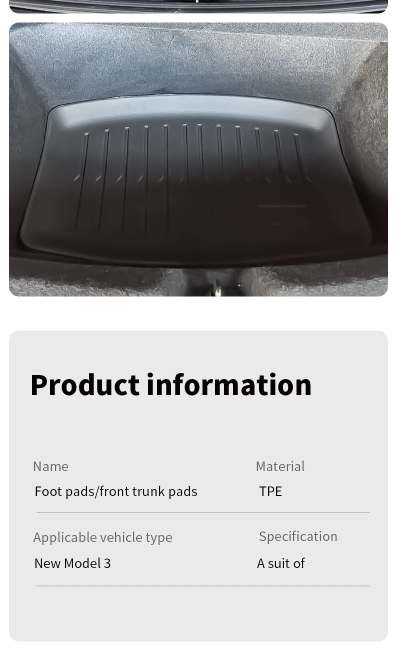 Mat Wear-resistant Foot Pads Trunk Mats Accessories
