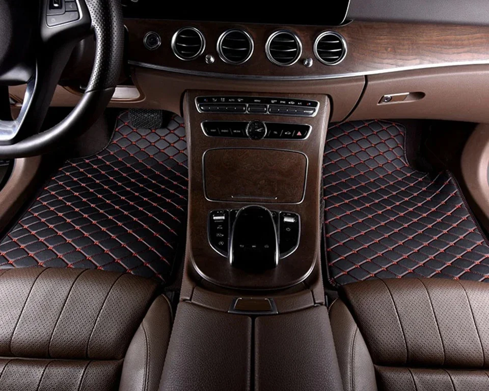 Universal Car Floor Mats 5PCS Quality PU Leather