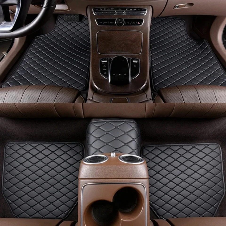 Universal Car Floor Mats 5PCS Quality PU Leather