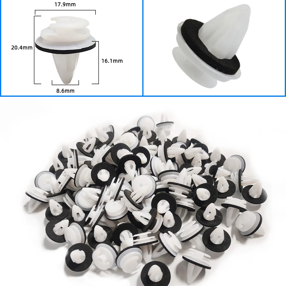 20/50Pcs Door Panel Clips 9mm Hole