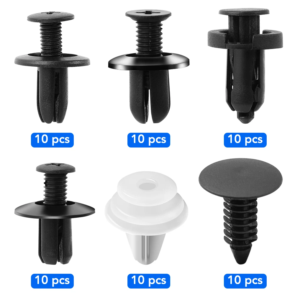 60pcs Mixed Auto Fastener Clip