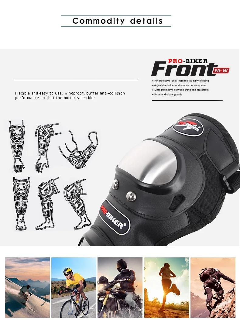 Stainless Motorcycle Kneepad