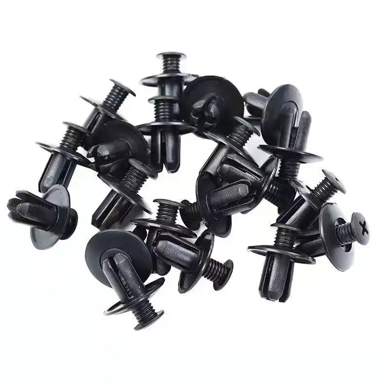 5/100pcs 8mm Plastic Rivets Fasteners Screw Car Bumper Fender