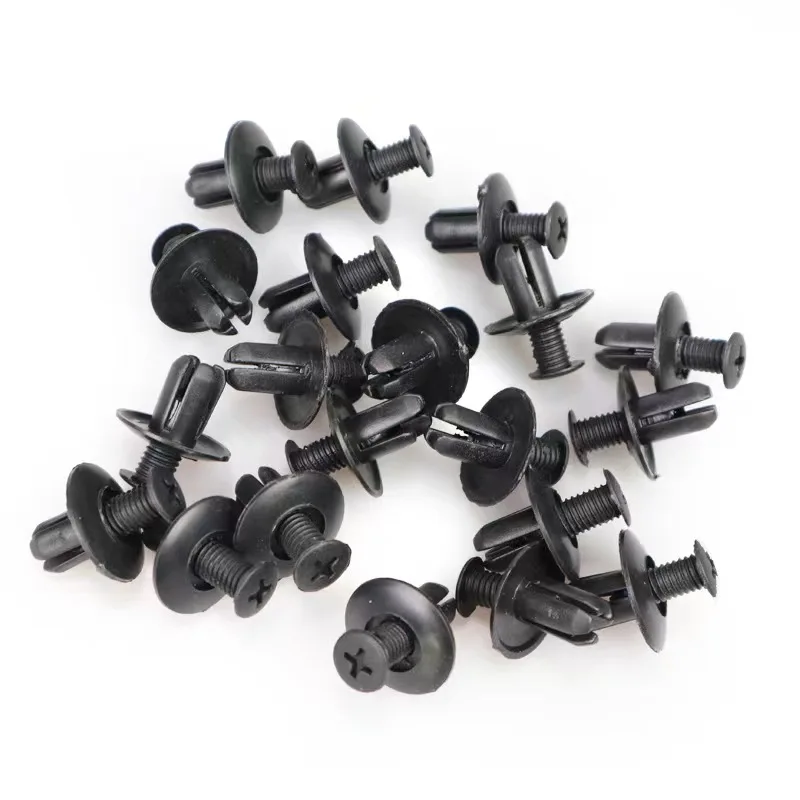 5/100pcs 8mm Plastic Rivets Fasteners Screw Car Bumper Fender