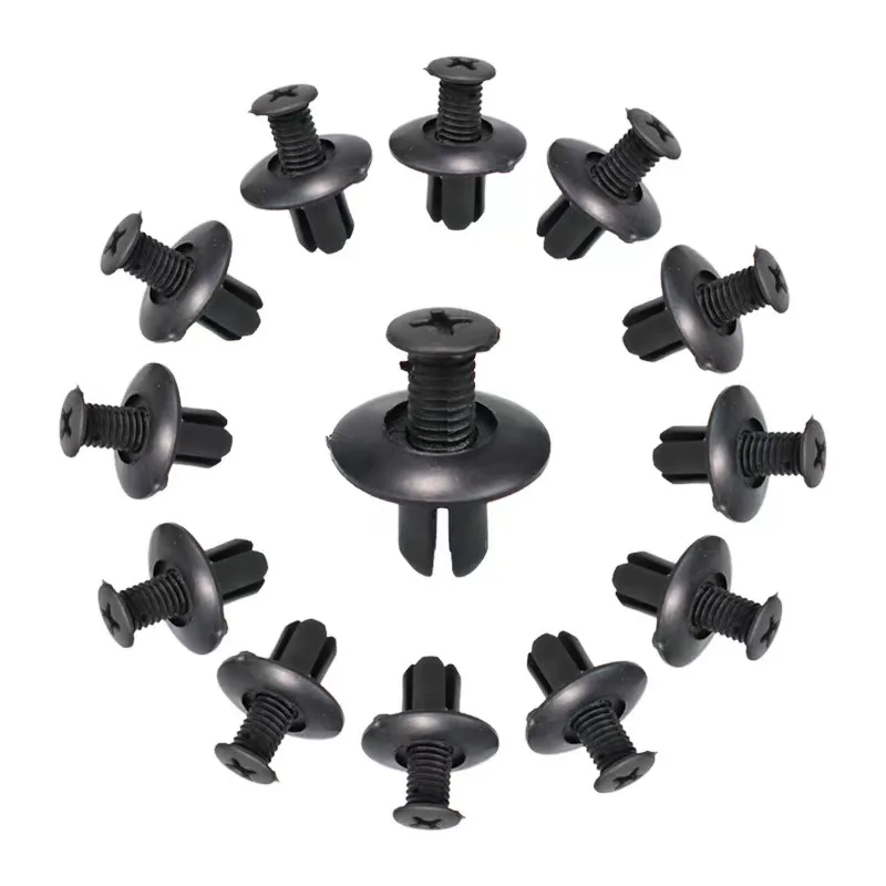 5/100pcs 8mm Plastic Rivets Fasteners Screw Car Bumper Fender