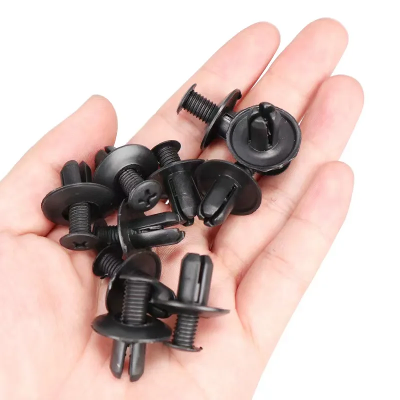 5/100pcs 8mm Plastic Rivets Fasteners Screw Car Bumper Fender