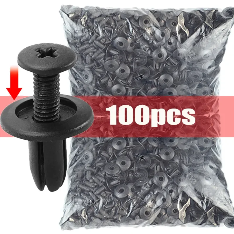 10-200pcs 8mm Plastic Rivets Fasteners Screw