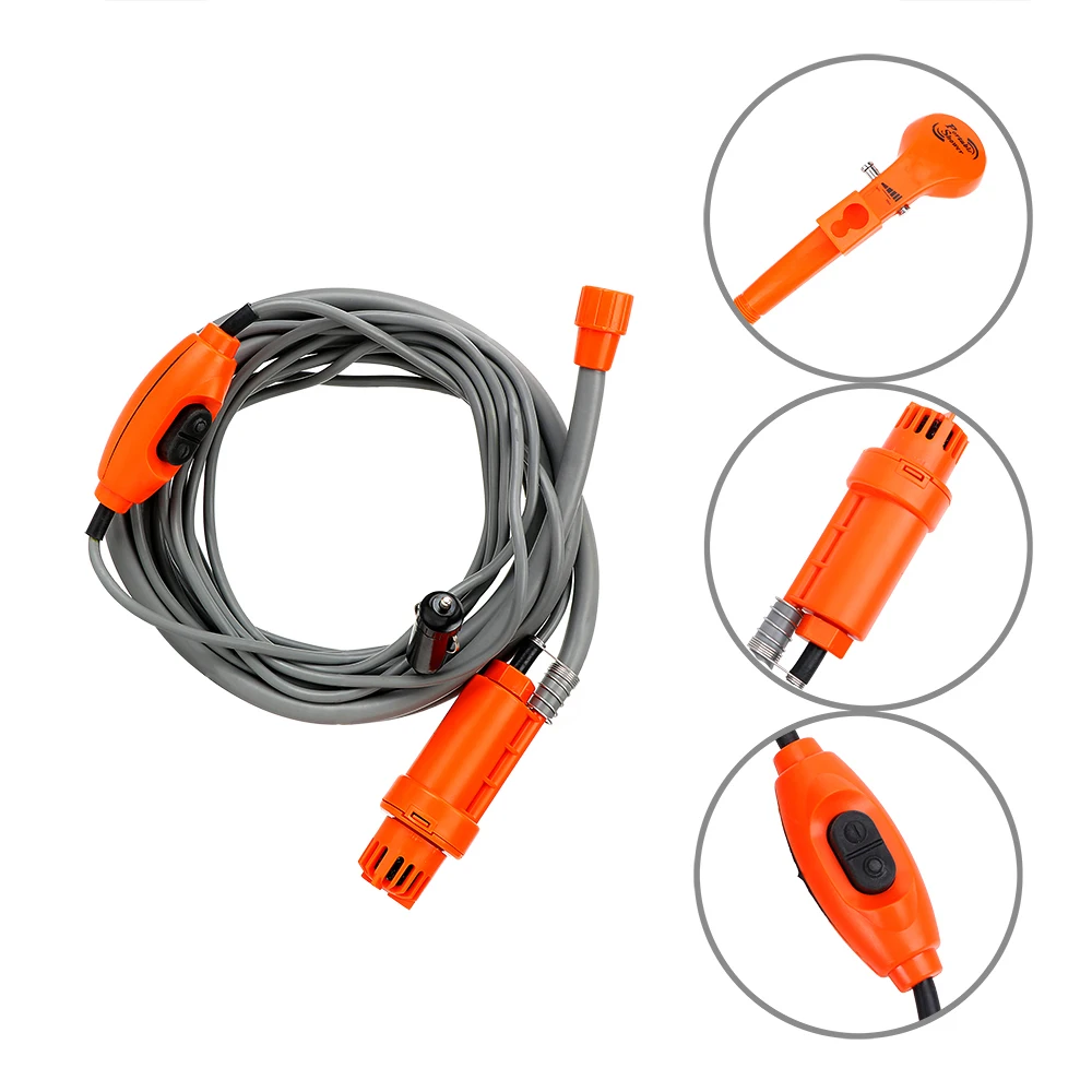 Portable Car Shower with Cigarette Lighter Cleaning Tool